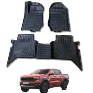 3D Fußmattenset Gummimatten Ford Ranger Raptor 23-24 T9 Wildtrak Limited 4-Türer - Bild 1 von 8