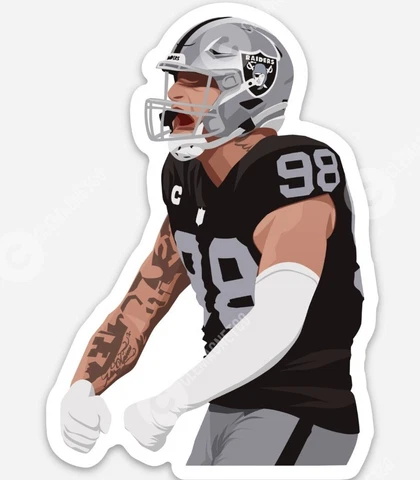 Maxx Crosby Las Vegas Raiders MAGNET -  former Oakland NFL Raiders Cover