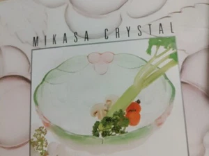 VINTAGE Mikasa Crystal Hostess Serving Bowl CHERRIES JUBILEE 9" Dia x 3" Deep - Picture 1 of 6