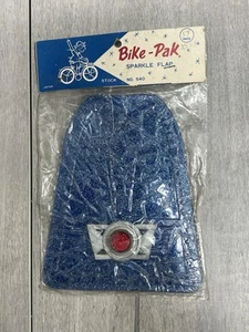 Oldtimer Nos Fahrrad Schmutzfänger blau Glitzer mit Reflektor Cruiser Schwinn - Bild 1 von 10