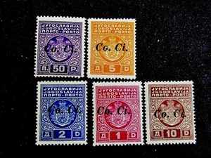 Estampilla de Liubliana de Yugoslavia de Nystamps # NJ1-NJ5 como nueva firmada OG H G15y3316 - Imagen 1 de 2