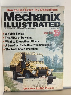 Mechanix illustrated Magazine February 1973 Vintage Cars, DIY Projects - Изображение 1 из 3