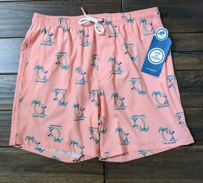 Life is Good M Jake Golf Palmeras Traje de baño Board Shorts Bañador UPF50 Nuevo Foto 1 de 4