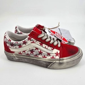 Vans X Bianca Chandon Old Skool VLT Stressed Red Stars Men's Size 4.5 Lux Goose - Picture 1 of 7
