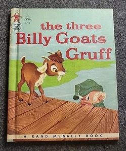 Vintage 1957 Rand McNally Tip-Top Elf Book The Three Billy Goats Gruff - Picture 1 of 5