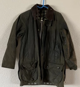 Barbour A150 Beaufort C38 Wachsjacke Herren Small Grün Classic Country Coat - Bild 1 von 14