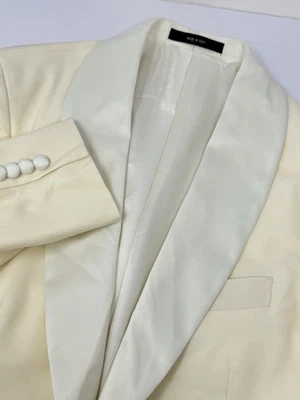 NWT Todd Snyder Virgin Wool Blend Ivory Tuxedo Jacket Satin Shawl Collar 38R G5 - Image 1 of 4