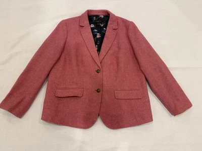 Chaqueta Blazer TALBOTS Aberdeen Rosa Mezcla Lana MUJER 16W Abrigo Foto 1 de 4