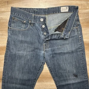 G Star Raw Jeans Uomo 30x29 Blu 3301 Gamba Dritta Denim Pantaloni Skater Moto - Foto 1 di 11