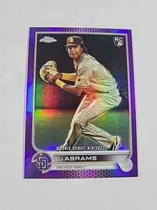 2022 Topps Chrome Update Cj Abrams Rookie Debut Purple Refractor #USC102 - Picture 1 of 2