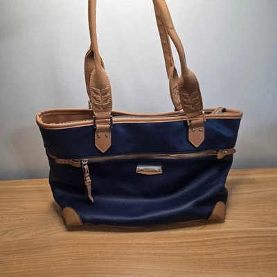 Bolso de Mano Cartera Rosetti Azul Marino y Marrón Imitación Cuero Foto 1 de 4
