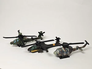 Micro Machines Military AH64A Apache,Bell UH-N Huey, AH-64D Longbow helicopters - Picture 1 of 3