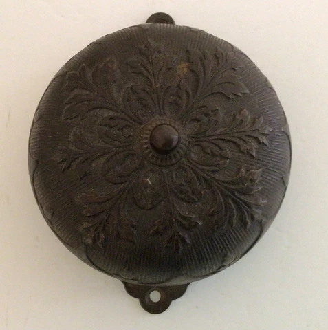 Antique Victorian Cast Iron Doorbell Cover