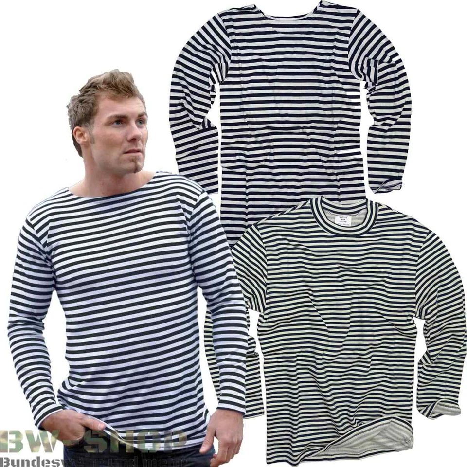 MILITÄR RUSSISCHE ARMEE MARINE PULLOVER MATROSE LANGARM PULLI GESTREIFT WINTER / SOMMER