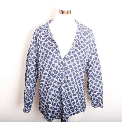 Lands' End Button Down Long Sleeve Top Blouse Women's Size 10p - Image 1 of 4