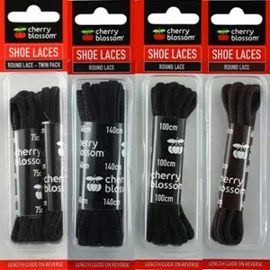 Cordones para zapatos negros con flor de cerezo premium - tamaños múltiples para cualquier tipo de zapato - Imagen 1 de 9