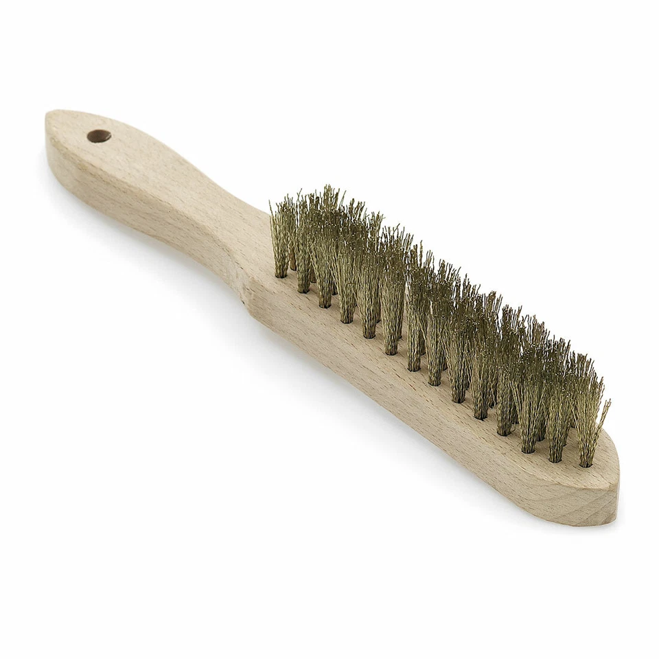 Nölle Industrie-Handdrahtbürste 28 cm Drahtbürste Messing gewellt 3/4/5-Reihig - Bild 1 von 1