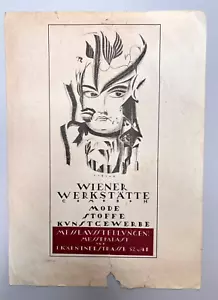 1910 Wiener Werkstatte Dagobert Peche Werbeplakat Handzettel Prospekt AD - Bild 1 von 4