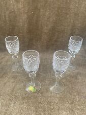 Set of 4 Waterford POWERSCOURT Crystal Cut Cordial Glasses Liqueur Glass 4 5/8"