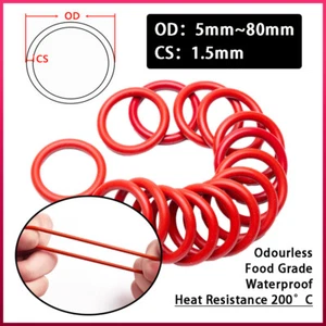 O Ring Sealing Washer Plumbers Ball Valve Tap Seal Rings 1.5mm CS 5mm~80mm OD - Picture 1 of 5