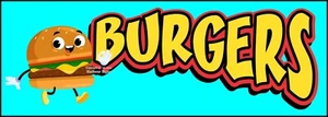 Letrero de vinilo para camión de comida de hamburguesas calcomanía pegatina de concesión (elige tu talla) yl - Imagen 1 de 3
