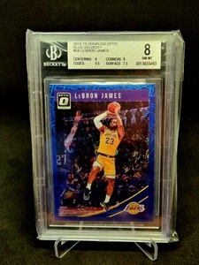 2018 Panini Donruss Optic #94 LeBRON JAMES Blue Velocity BGS 8 - Picture 1 of 2