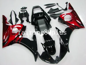 Black Metallic Red ABS Injection Fairing Kit Fit for YZF R6 2003-04 R6S 2006-09 - Bild 1 von 7