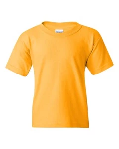 NEW Gildan YOUTH Heavy Cotton Plain Crew Neck Short Sleeves T-Shirt 5000B - Picture 1 of 152