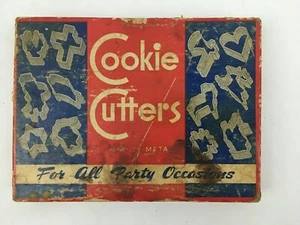 Vintage 40s 50s Cookie Cutters, For All Party Occasions, Made Of Metal - Picture 1 of 5