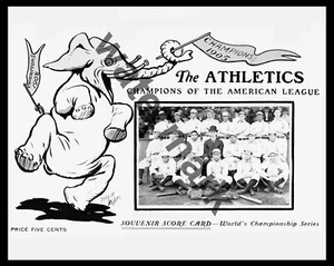 1905 World Series - (Athletics vs Giants) Poster of Game Program - 8x10 Photo - Picture 1 of 1