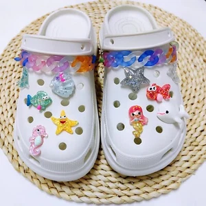Marine Animal Shell Shoes Charm DIY Rainbow Ocean Series Girl Gift For Croc Shoe - Picture 1 of 9