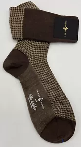 Sozzi Milano Ben Silver Calze Lunghe Uomo Marrone Fantasia NUOVE Lana Nylon Taglia 13 - Foto 1 di 5