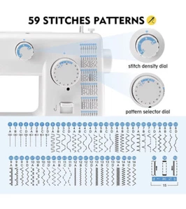 Máquina de coser Magicfly, 59 puntos de costura costura inversa - Imagen 1 de 5