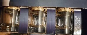 Juego de 6 vasos de vodka Promsiz Russian regalo de vacaciones adornos dorados - Imagen 1 de 9