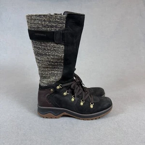 Merrell Eventyr Peak Black Leather Tall Zip Waterproof Knee HIgh Boots Size 9 - Picture 1 of 7