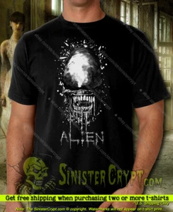 Alien Aliens t-shirt Xenomorph H.R. Giger Horror Nostromo Sci-Fi Movie S-6XL - Picture 1 of 4