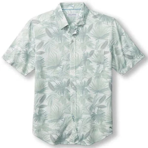 $128 Tommy Men's San Lucio Falling Fronds Shirt, Paradise Green, Small - Picture 1 of 2
