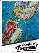 T2 AQUAMAN MERA 2018 Cryptozoic DC Bombshells Series 2 TERRIFIC TWOSOME