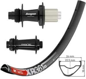 HOPE Pro 5 CL disc boost hubs DT SWISS XR361 asymmetric Alpina Extralite wheels - Picture 1 of 4