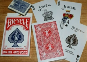 Jumbo "Big Box" Bicycle Deck -- RED backed, full deck with case TMGS - Picture 1 of 1