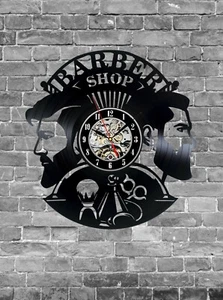 Vintage vinyl barber shop clock. For BARBER SHOP and HAIRDRESSER or hair salon - Picture 1 of 1