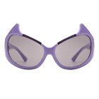Devil Horned Sunglasses Oversized Oval Wrap Around Shades UV400