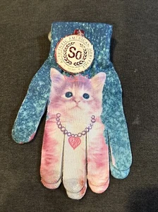 Brand New So Authentic American Heritage Princess Cat Gloves ONE SIZE Stretch - Picture 1 of 6