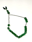 Vintage Rare Plastic Worry Beads (18) Komboloi Green &White DICE 60s 70s
