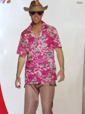 Camisa Hawaiana Rosa Adulto Smiffy's Disfraces Std. Talla Foto 1 de 2