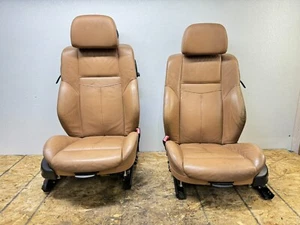 BMW E63 Front Sport Seat Set "Pearl/Precision" Sattel-Brown Leather Heated OEM - Picture 1 of 23