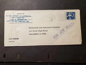 APO 334 ANDERSON AIR BASE, GUAM, MARIANAS ISLANDS 1960 Air Force Cover - Picture 1 of 2