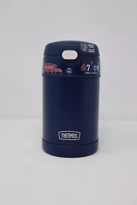 THERMOS FUNTAINER 16oz Stainless Steel Vacuum Insulated Food Jar w/ Spoon, Navy - Picture 1 of 8