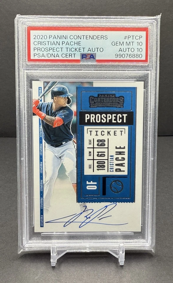 2020 Panini Contenders Christian Patche PSA 10 prospect Ticket auto #PTCP - Image 1 of 2