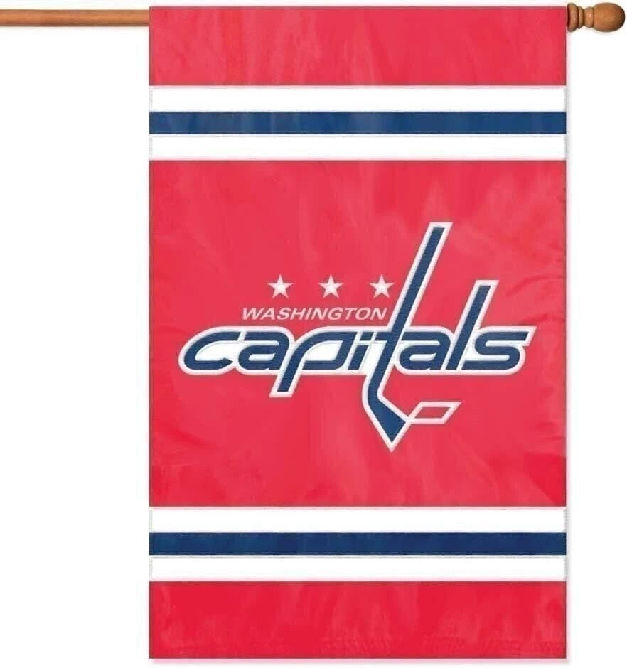 Washington Capitals Banner Flag Embroidered Premium 2-sided 28x44 Outdoor... - Image 1 of 2